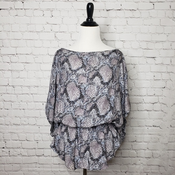 Parker Tops - Parker snake print silk dolman top